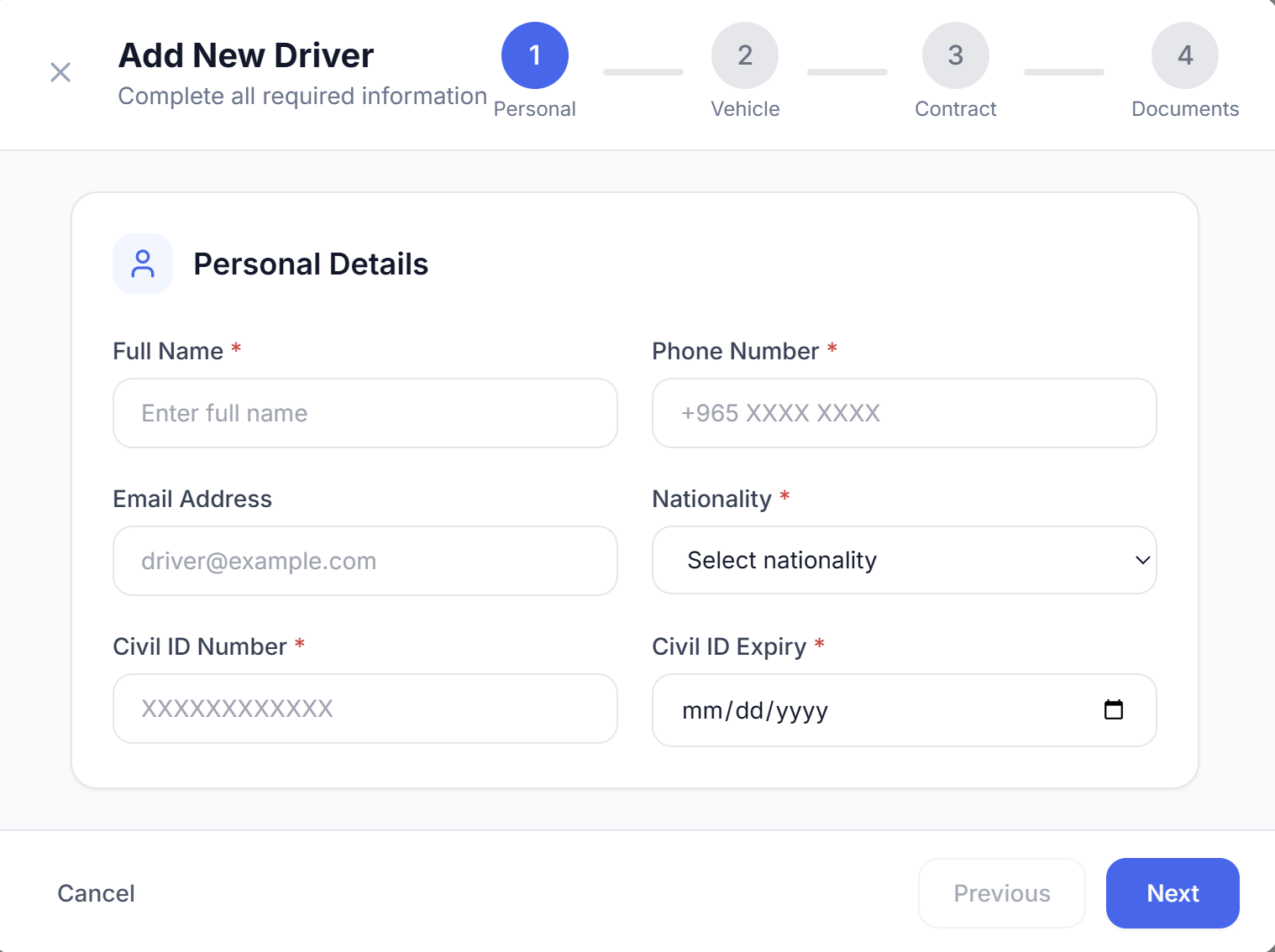 Driver onboarding